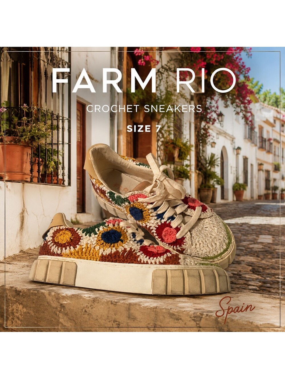 Farm Rio Sunset Crochet Platform Sneaker
